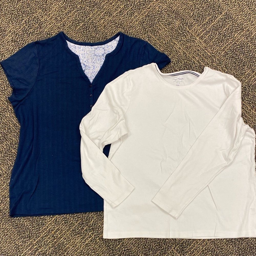 Croft & Barrow super soft‎ cotton loungewear top 2 pack